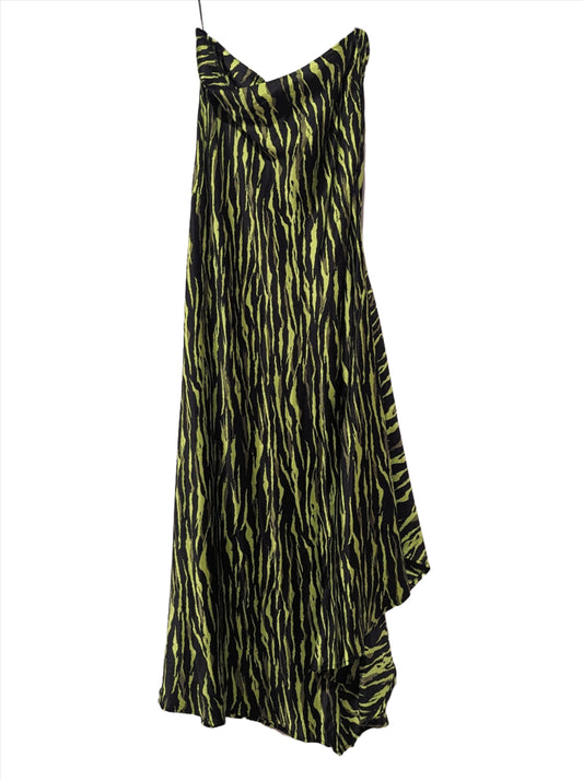 Asymmetrical Animal Print Midi