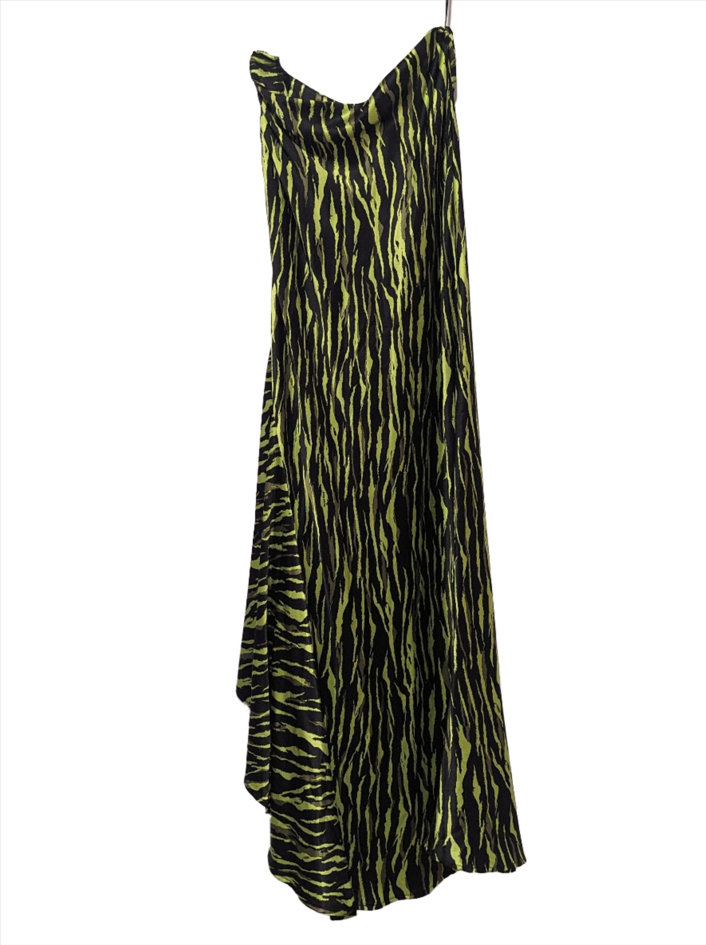 Asymmetrical Animal Print Midi